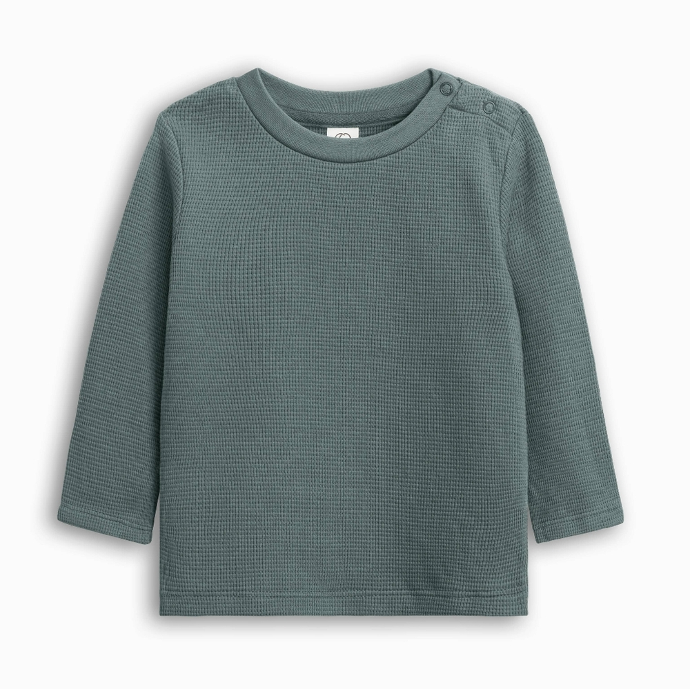 Colored Organics Waffle Knit Long Sleeve Top